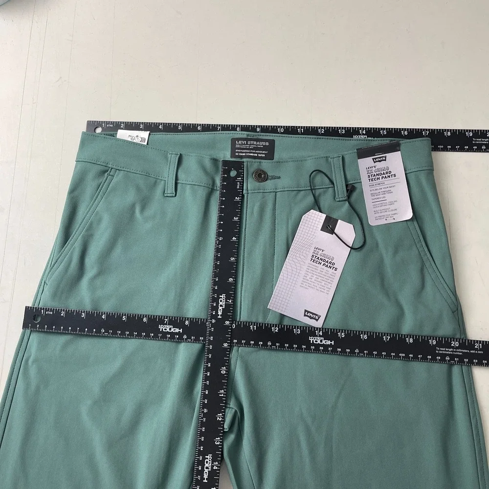 Levis Pants Mens 34x30 Green XX Chino Tech Standard Taper Performance Gorpcore